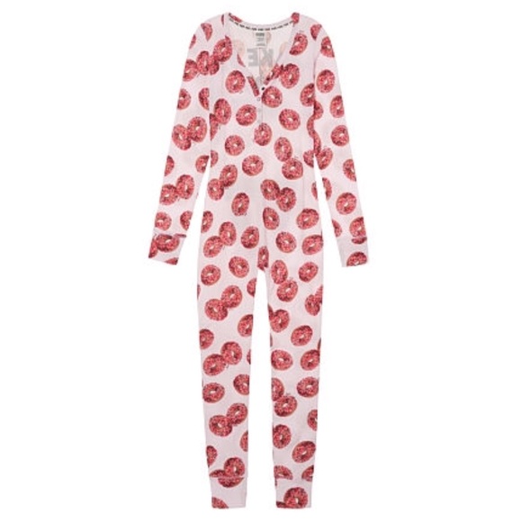 PINK Victoria's Secret Other - New Victoria’s Secret PINK Thermal Onesie - Donuts